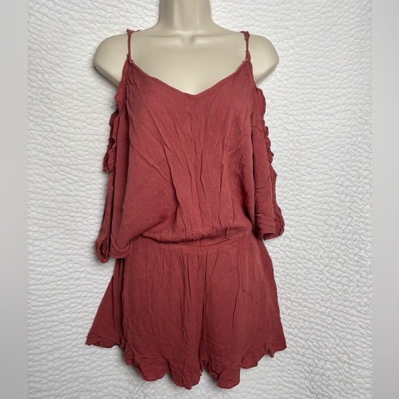 Y2K Play Romper Crinkle Material Beach Resort - Picture 1 of 8